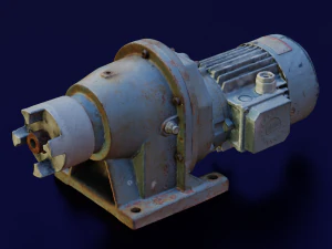MOTOR LOW POLY GAMEREADY 3D Model