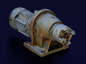 MOTOR LOW POLY GAMEREADY 3D Model