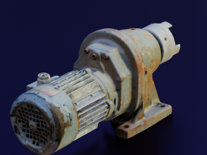 MOTOR LOW POLY GAMEREADY 3D Model
