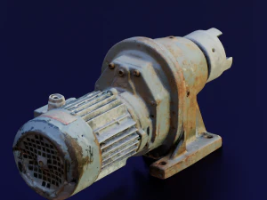 MOTOR LOW POLY GAMEREADY 3D Model