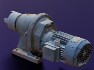 MOTOR LOW POLY GAMEREADY 3D Model