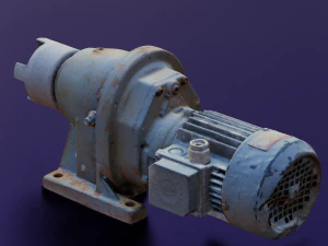 MOTOR LOW POLY GAMEREADY 3D Model