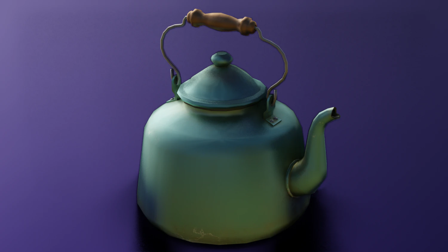 KETTLE LOW POLY GAMEREADY 3D Model .c4d .max .obj .3ds .fbx .stl .blend 
