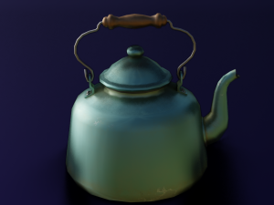 KETTLE LOW POLY GAMEREADY 3Dモデル