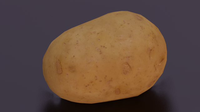 POTATO LOW POLY GAMEREADY Modelo 3D .c4d .max .obj .3ds .fbx .stl .blend 