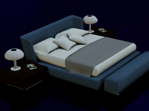 BED LOW POLY GAMEREADY Modelo 3D
