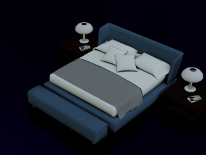 BED LOW POLY GAMEREADY Modelo 3D
