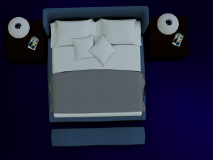 BED LOW POLY GAMEREADY Modelo 3D