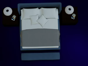 BED LOW POLY GAMEREADY 3D Model