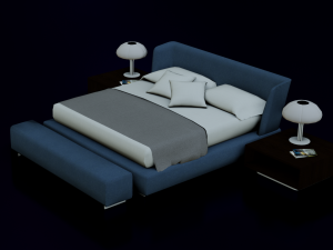 BED LOW POLY GAMEREADY Modelo 3D