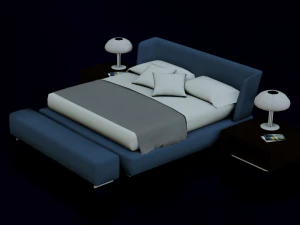 BED LOW POLY GAMEREADY 3D Model