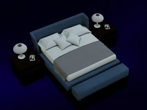 BED LOW POLY GAMEREADY 3D Model