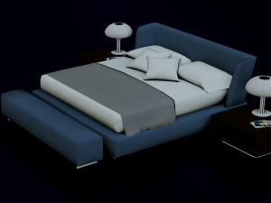 BED LOW POLY GAMEREADY Modelo 3D
