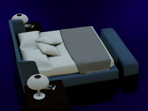 BED LOW POLY GAMEREADY 3D Model