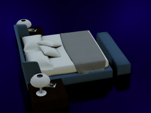 BED LOW POLY GAMEREADY Modelo 3D