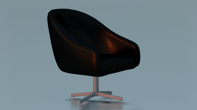 BLACK CHAIR LOW POLY GAMEREADY 3D Модель .c4d .max .obj .3ds .fbx .stl .blend 