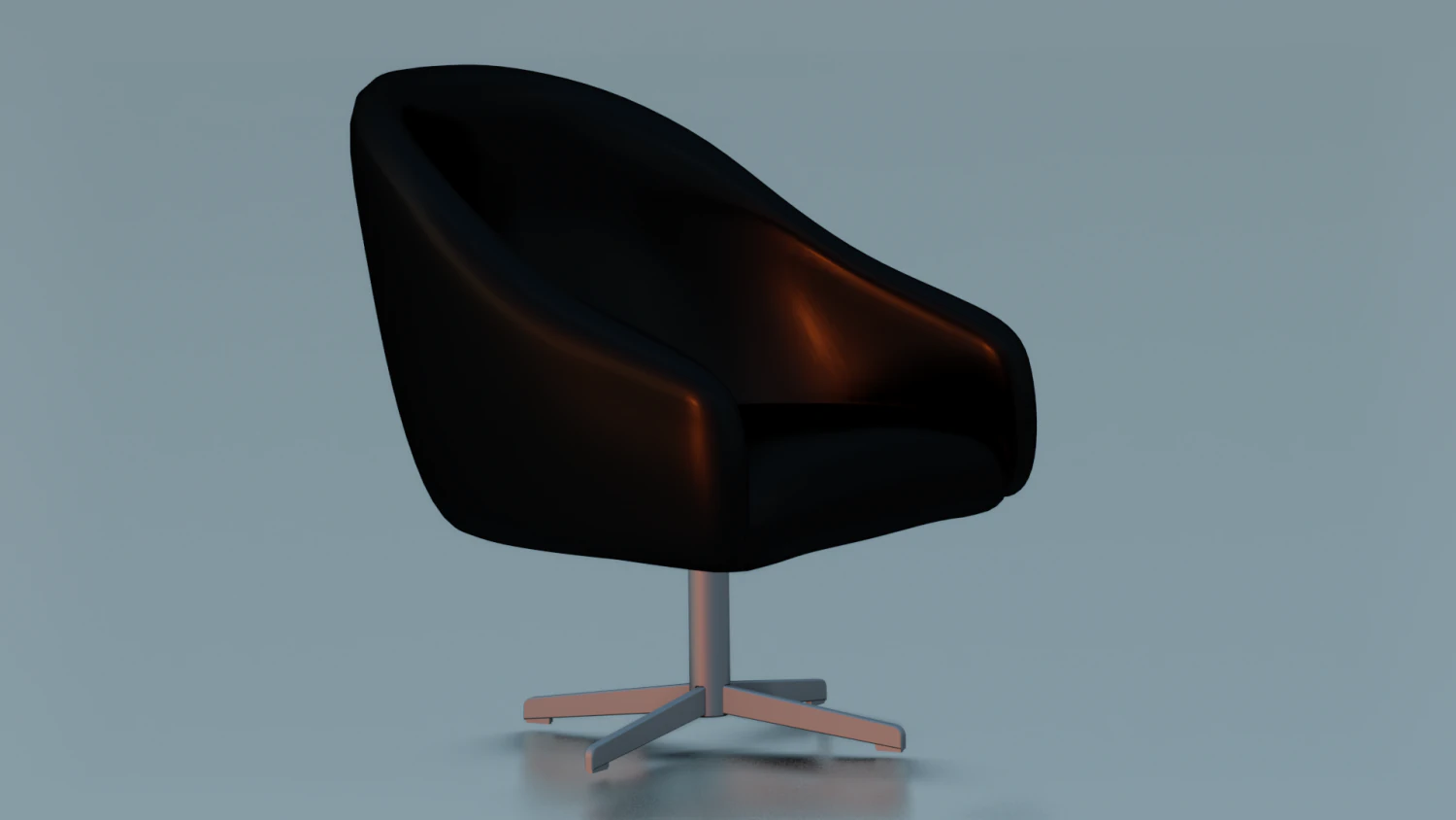 BLACK CHAIR LOW POLY GAMEREADY 3D Model .c4d .max .obj .3ds .fbx .stl .blend