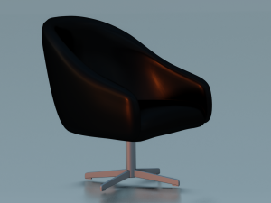 BLACK CHAIR LOW POLY GAMEREADY Modelo 3D