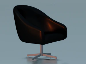 SEDIA NERA LOW POLY GAMEREADY Modello 3D