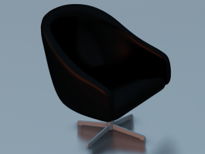 BLACK CHAIR LOW POLY GAMEREADY 3D Модель