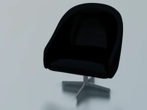 BLACK CHAIR LOW POLY GAMEREADY 3D Model