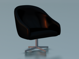 BLACK CHAIR LOW POLY GAMEREADY 3D Модель