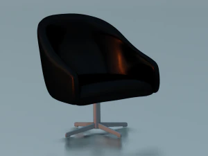 BLACK CHAIR LOW POLY GAMEREADY 3D Model