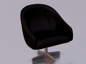 BLACK CHAIR LOW POLY GAMEREADY 3D Модель