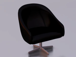 BLACK CHAIR LOW POLY GAMEREADY 3D Model