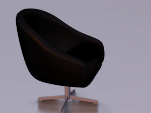 BLACK CHAIR LOW POLY GAMEREADY 3D Model