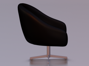 BLACK CHAIR LOW POLY GAMEREADY 3D Модель