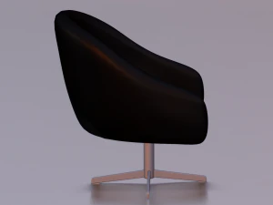 BLACK CHAIR LOW POLY GAMEREADY 3D Model