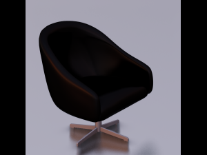 BLACK CHAIR LOW POLY GAMEREADY 3D Модель
