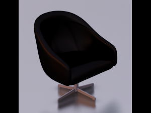 BLACK CHAIR LOW POLY GAMEREADY 3D Модель