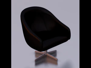BLACK CHAIR LOW POLY GAMEREADY 3D Model