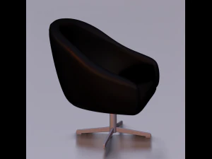 BLACK CHAIR LOW POLY GAMEREADY 3D Model