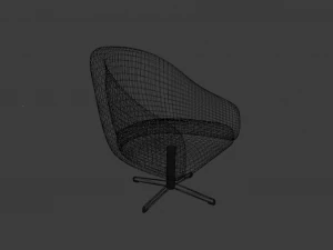 BLACK CHAIR LOW POLY GAMEREADY 3D Model