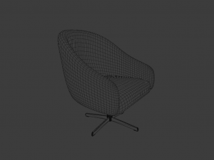 BLACK CHAIR LOW POLY GAMEREADY 3D Модель