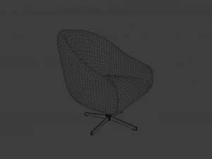 BLACK CHAIR LOW POLY GAMEREADY 3D Model