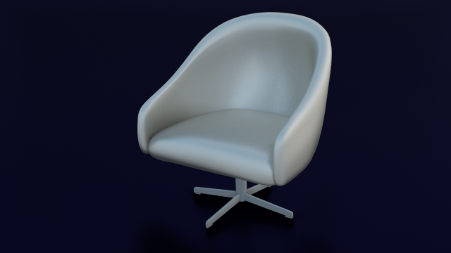 WHITE CHAIR LOW POLY GAME READY 3D Модель .c4d .max .obj .3ds .fbx .stl .blend 