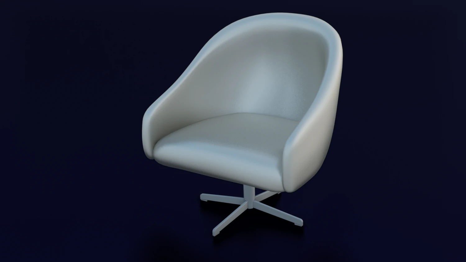 WHITE CHAIR LOW POLY GAME READY 3D Model .c4d .max .obj .3ds .fbx .stl .blend