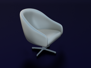 WHITE CHAIR LOW POLY GAME READY 3D Модель