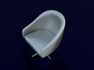 WHITE CHAIR LOW POLY GAME READY 3D Модель