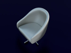 WHITE CHAIR LOW POLY GAME READY 3D Model