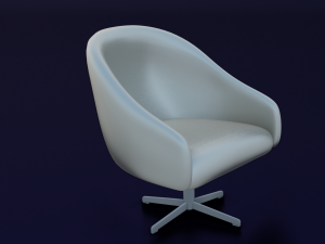 WHITE CHAIR LOW POLY GAME READY 3D Модель