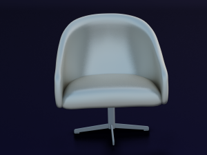 WHITE CHAIR LOW POLY GAME READY 3D Модель