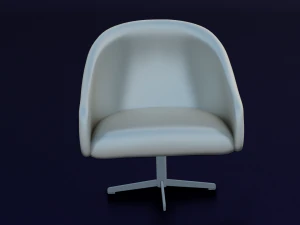 WHITE CHAIR LOW POLY GAME READY 3D Model