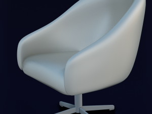 WHITE CHAIR LOW POLY GAME READY 3D Модель