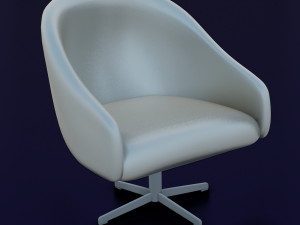 WHITE CHAIR LOW POLY GAME READY 3D Модель