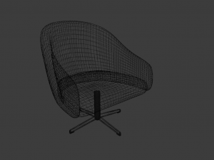 WHITE CHAIR LOW POLY GAME READY 3D Модель
